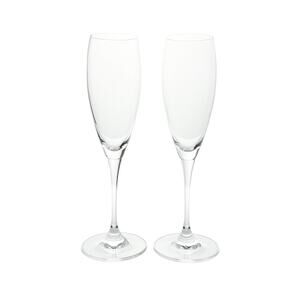 Waterford & Robert Mondavi Pair of Crystal Fluted Champagne Glasses 9 1/4” 6oz